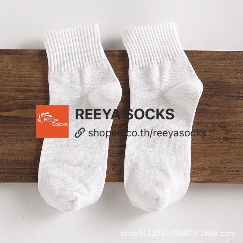 ถุงเท้าข้อกลาง นักเรียน สไตล์ไทย ถุงเท้าข้อยาว ข้อกลาง ส่งจากไทย reeyasocks thumbnail 8