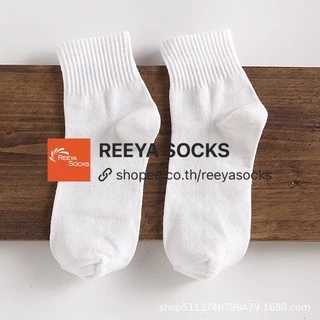 ถุงเท้าข้อกลาง นักเรียน สไตล์ไทย ถุงเท้าข้อยาว ข้อกลาง ส่งจากไทย reeyasocks