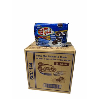 SUMO ซูโม่..Mini Cookies &amp; Cream Net weight 30g 1ลัง/บรรจุ 12 แพค/จำนวน 144ชิ้น ราคาส่ง ยกลัง สินค้าพร้อมส่ง!!