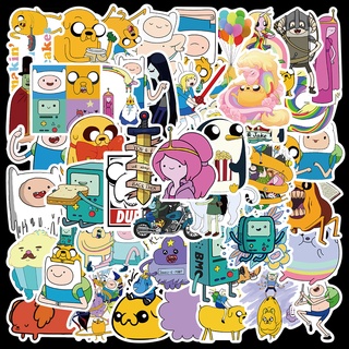 สติกเกอร์ PVC กันน้ำ ลายการ์ตูน Adventure Time (2) 50 ชิ้น