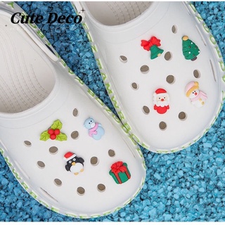 【 Cute Deco 】การ์ตูนน่ารัก ซานตาคลอส (10 แบบ) ซานตาคลอส / คริสต์มาส ต้นไม้ จี้ ปุ่ม Crocs / น่ารัก Jibbitz Croc รองเท้า DIY / วัสดุเรซิน เสน่ห์ สําหรับ DIY