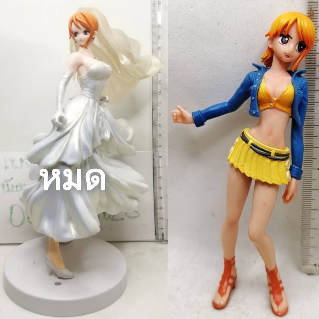 (แท้/มือ2ขาดอาวุธ) Banpresto One Piece Scultures Nami Wedding dress Figure โมเดล ฟิกเกอร์ วันพีช นาม