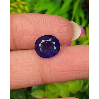 ไพลิน (Blue Sapphire) 4.40 กะรัต (Cts.) พลอยแท้ อัญมณีมงคลประจําวันเกิด