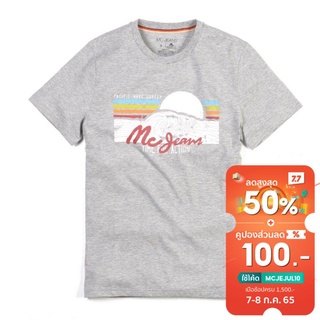 เสื้อยืดใหม่ 2022Mc Jeans เสื้อยืดผู้ชาย แขนสั้น สีเทา  รุ่น MTSZ166L XL  XXL 3XL