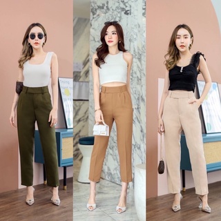 🎊Chaya Shop1🎊กางเกงขายาวเอวสูง กระบอกใหญ่ พรางน่องได้ดี!!! Cloudy Pants ⛅️