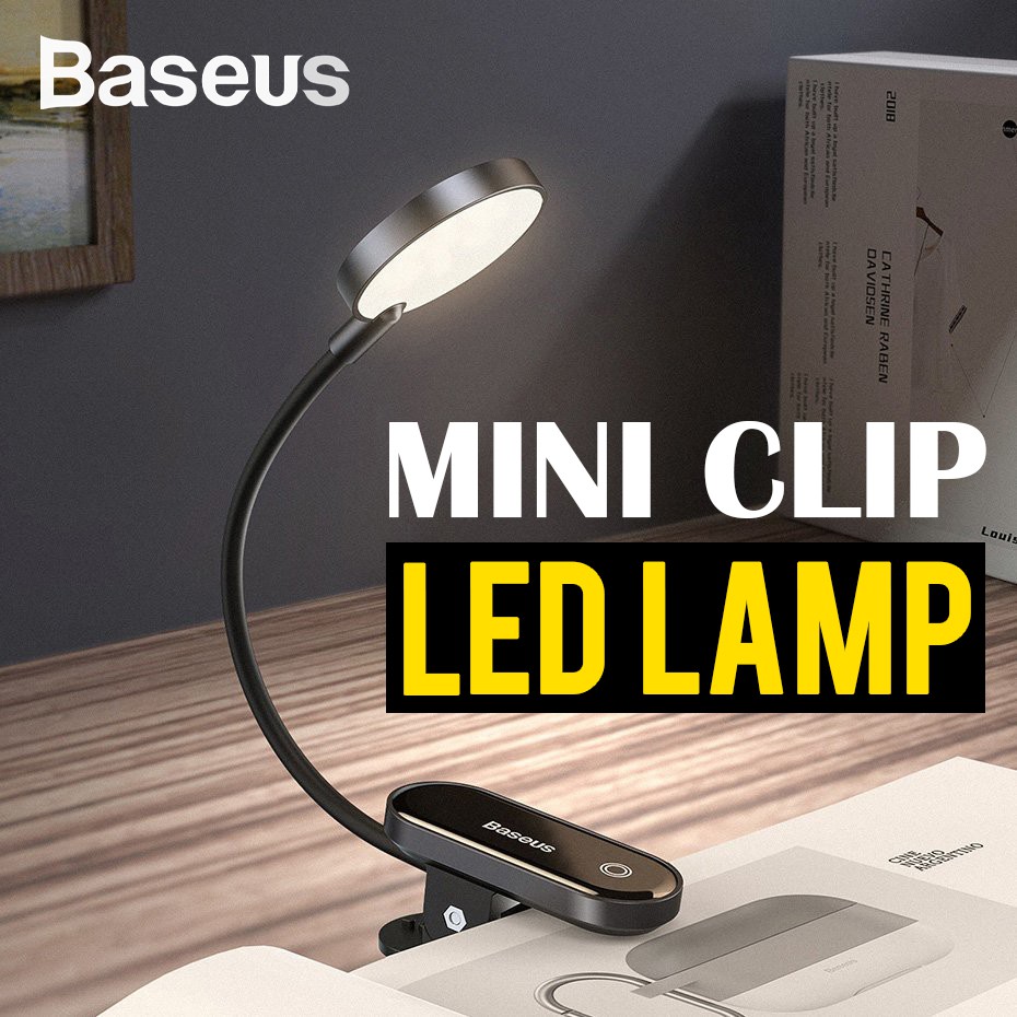 ราคาพิเศษ โคมไฟแบบหนีบ ถนอมสายตา Baseus DGRAD-0G Comfort Reading Mini Clip Lamp Eye Protection Light