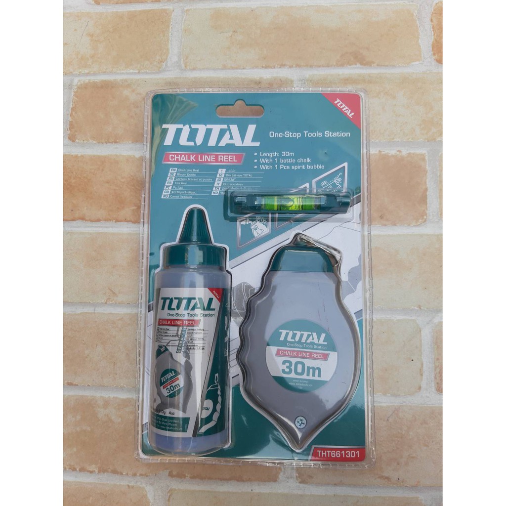 Total ปักเต้าตีเส้น 3 ตัวชุด (Chalh line with chalk and Line level ...