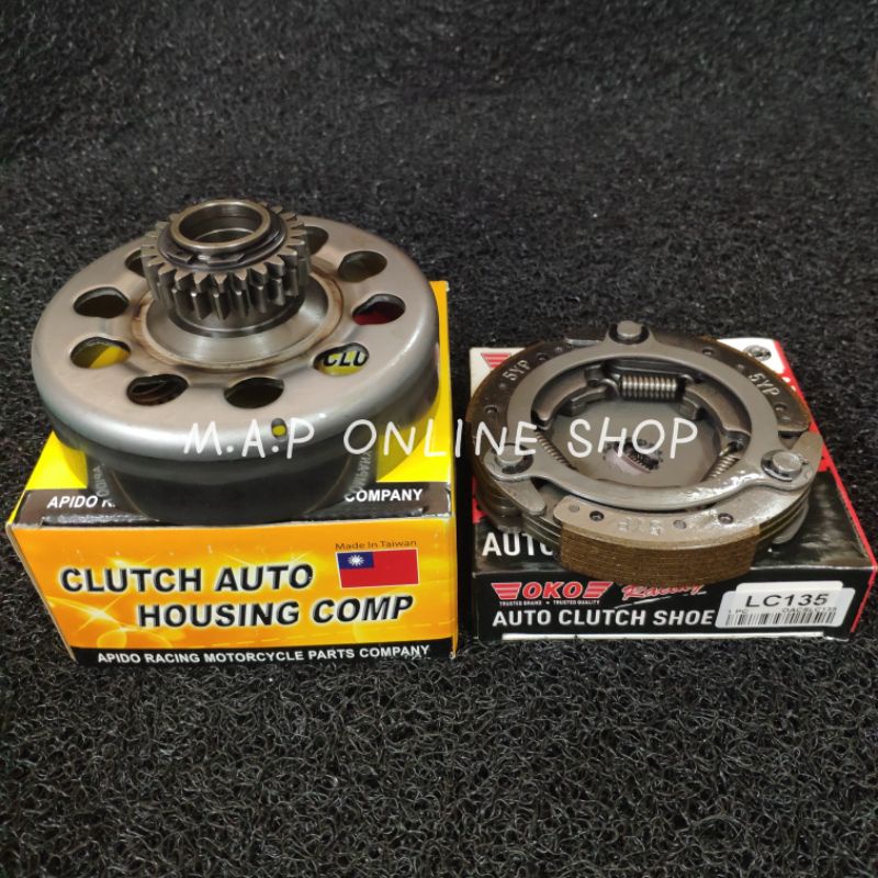 APIDO YAMAHA LC135 V1 4SPEED AUTO CLUTCH HOUSING และ Auto CLUTCH SHOE OKO