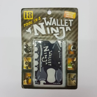 Wallet Ninja แผ่นเครื่องมือสาระพัด 18 TOOL IN 1