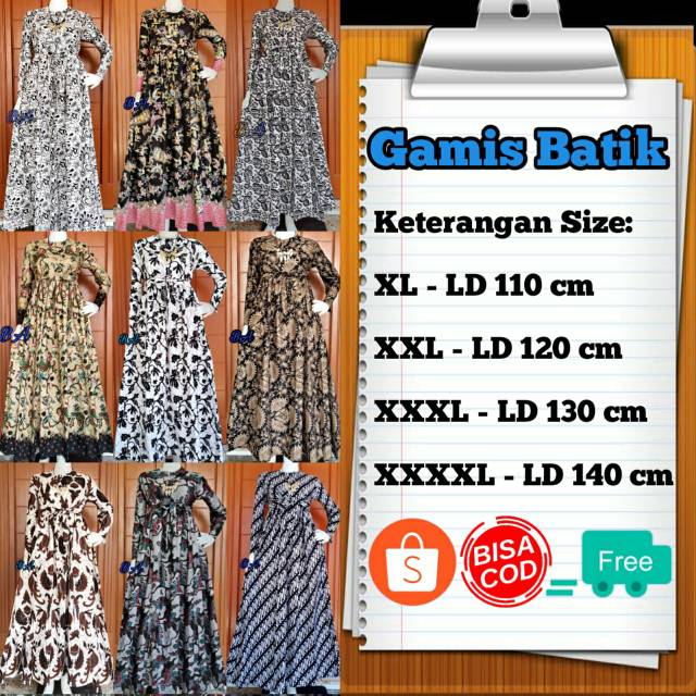 JUMBO BATIK GAMIS LD 110 LD 120 LD 130 LD 140 SUPER JUMBO LATEST MOTIF 2020 สามารถ 13