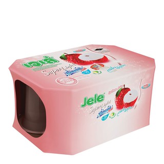 เจเล่ซูเปอร์ไลท์ ซัมเมอร์เฟรช รสลิ้นจี่ 125 มล. แพ็ค 6 ถ้วย Jele Super Light Summer Fresh Lychee Flavor 125ml, Pack of 6