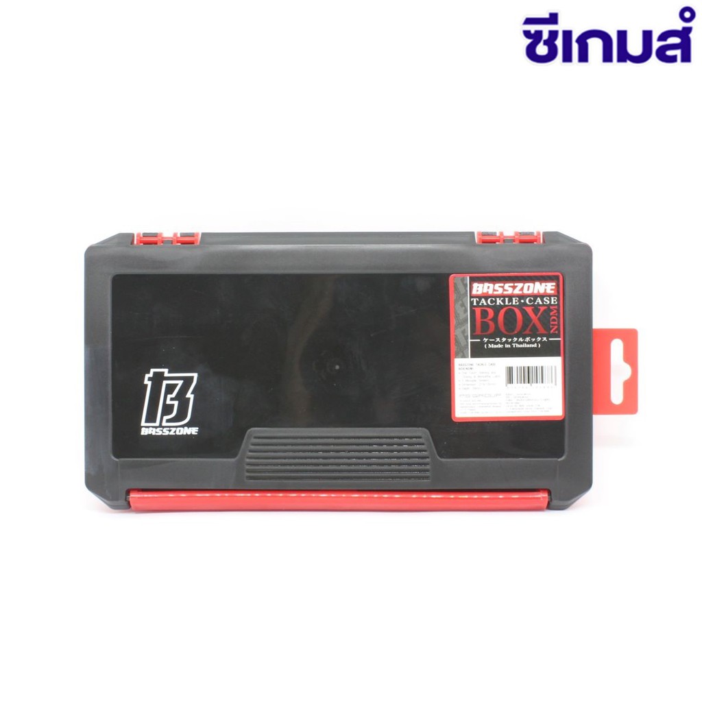 กล่องใส่อุปกรณ์ตกปลา&เหยื่อปลอม (แดง-ฝาดำ) BASSZONE TACKLE CASE(NDM) 6ช่อง ถอดที่กั้นระหว่างช่องได้