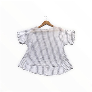 เสื้อลายทาง แขนสั้น มือสอง