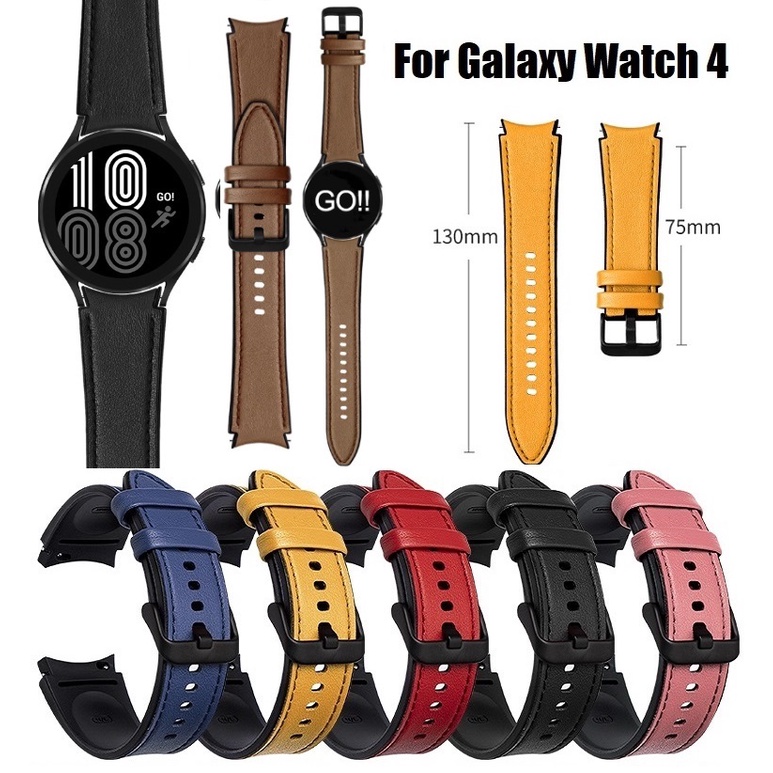 สําหรับ Samsung Galaxy Watch 7 สายซิลิโคน + สายหนังสําหรับ Samsung Galaxy Watch FE สาย Galaxy Watch4