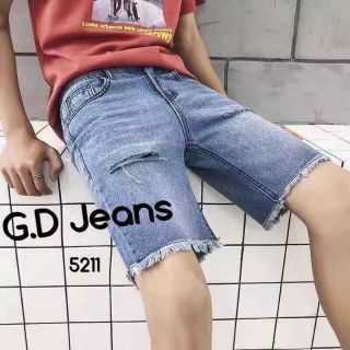 G.D.Jeans รุ่น 5211#ผ้าด้านทรงบอยสามสวนแต่งขาดทรงใส่สบาย 💦💦