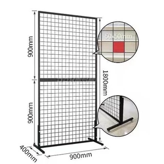 ชั้นแขวนของมีล้อ แขวนของขาย แขวนฮุกได้ สีดำ/สีขาว Store Displays, Metal Display Rack40*90*180