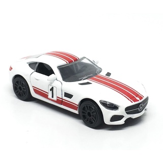 Majorette Mercedes Benz AMG GT - no.1 Red Strip - White Color /Wheels D5SB /scale 1/60 (3 inches) no Package