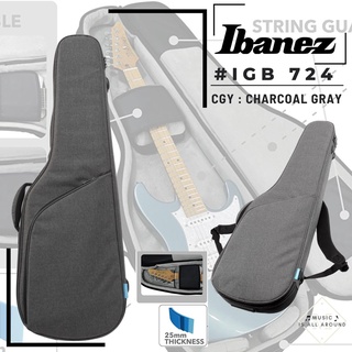 กระเป๋ากีตาร์ไฟฟ้า Ibanez IGB724-CGY บุฟองน้ำอย่างหนา สีเทา