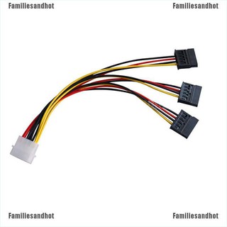 ขายดี อะแดปเตอร์แยกสายเคเบิ้ล 4 pin ide molex to 3 serial ata sata