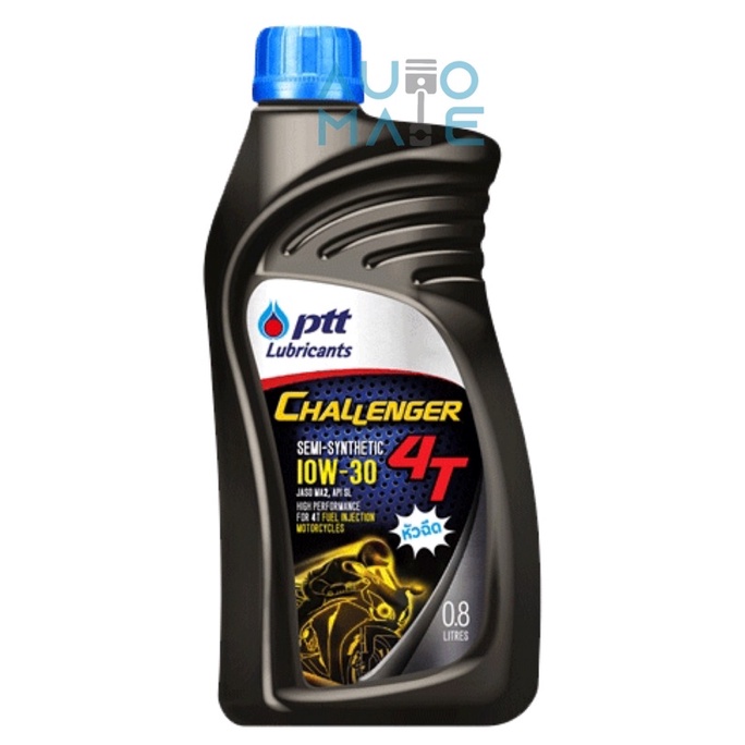 PTT CHALLENGER 4T (กึ่งสังเคราะห์) 10W-30 - 0.8Ltr