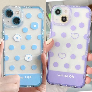 เคสโทรศัพท์มือถือนิ่ม ป้องกันเลนส์ ลายจุด สีม่วง สําหรับ VIVO V23E V23 V21E V21 4G 5G V20 V15 S1 Z1 X50 X60 Pro V9 Youth Y53S Y51 Y51A Y31 2021 Y33S Y21S Y21 Y52 Y72 5G