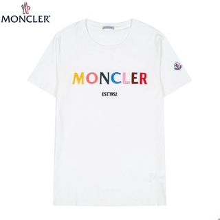 [S-5XL]เสื้อยืดแขนสั้นลําลอง พิมพ์ลายตัวอักษร MONCLER แฟชั่นสําหรับผู้ชาย และผู้หญิง 2022