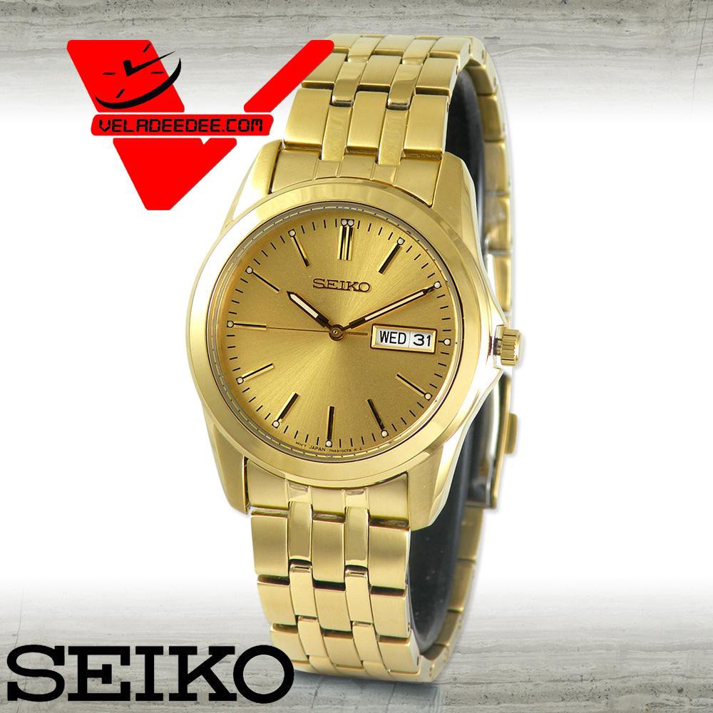 veladeedee.com SEIKO Neo Classic นาฬิกาข้อมือผู้ชาย สีทองหน้าปัดทอง รุ่น SGGA48P1
