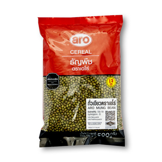 🔥 สุดฮอต🔥 เอโร่ ถั่วเขียว 500 กรัม x 6 ถุง  aro Mung Bean 500 g x 6