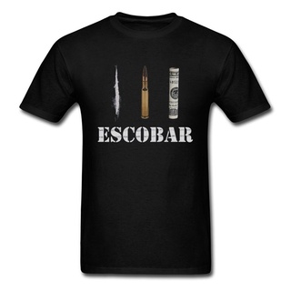 เสื้อสีขาว - ผ้าฝ้ายเสื้อยืด Escobar ผู้ชายปาโบลเอสโกบาร์สีดํา s สร้างรายได้ชายโคลอมเบียยาเสพติดลอร