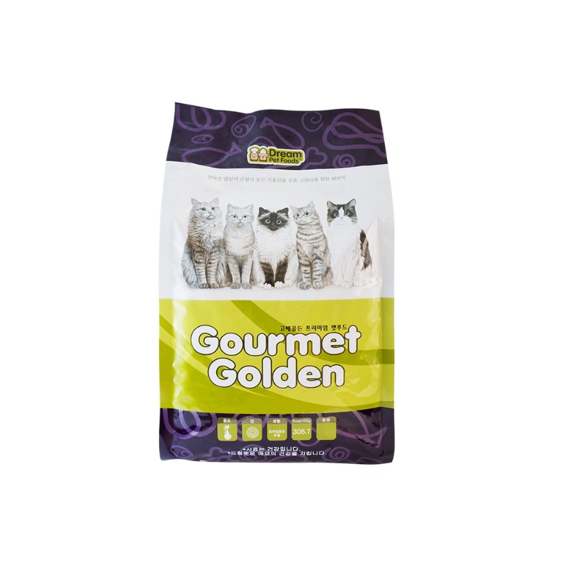 GOURMET GOLDEN อาหารเม็ดแมว สูตรพรีเมี่ยมคุมก้อนขนจากเกาหลี ขนาด 1.5 kg