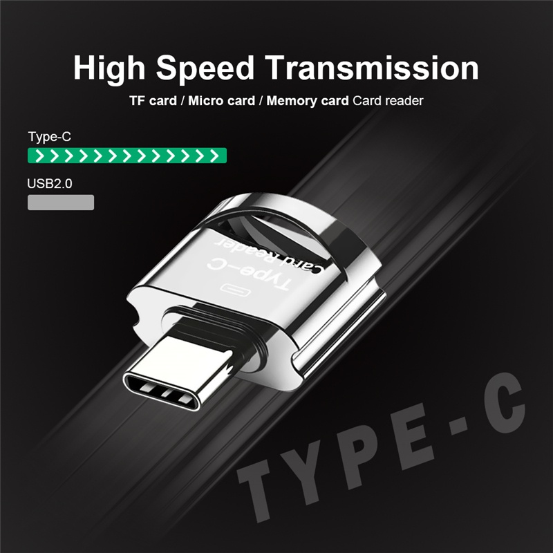 Aloy อะแดปเตอร์แปลงการ์ดรีดเดอร์ Type-C TF Micro-SD OTG สําหรับโทรศัพท์มือถือ PC