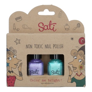 SATI - สีทาเล็บ NAIL POLISH (PEARL) PURPLE &amp; GREEN NP010