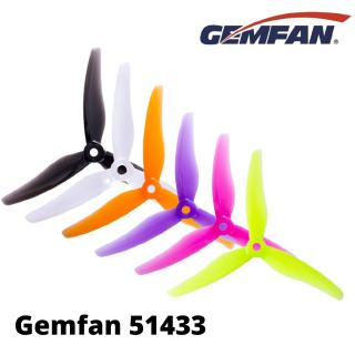 Gemfan Windacer 51433 ใบพัด 3 ใบพัด M5 (2 คู่/4 ชิ้น) Gem51433-3