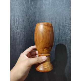 แก้วไม้สักรหัสBo3ขนาด6cm งานฝีมือละเอียด