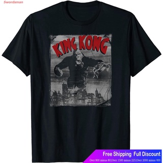 ผ้าฝ้าย 100% เสื้อยืดกีฬา King Kong City Poster T-Shirt Sports T-shirtS-3XL