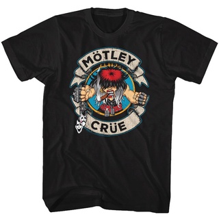 เสื้อยืดอินเทรนด์ผู้ชายอินเทรนด์ผู้หญิงเสื้อยืด พิมพ์ลายโลโก้ Motley Crue Allister Fiend คุณภาพสูง แฟชั่นสําหรับผู้ชายS-