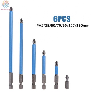 WHOOPS~6pcs Anti-Slip /Drill Bit 1/4 Hex Shank /Magnetic PH2 /Electric /Screwdriver Bits#whoopstore