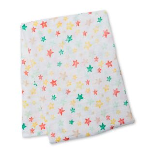 Lulujo ผ้าอ้อมมัสลินคอตตอน Cotton Muslin Swaddle - Star Bright