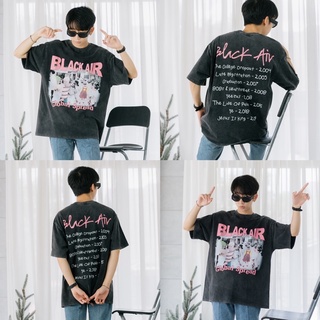 BLACKAIR T-shirt เสื้อยืดโอเวอร์ไซส์ผ้าฟอกวินเทจ