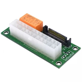 Power Board Dual PSU อะแดปเตอร์จ่ายไฟหลายตัว, ATX 24Pin to Power sata Connector