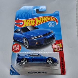 รถเหล็ก Hotwheels NISSAN SKYLINE GT-R R33 new 2018 (ib21)