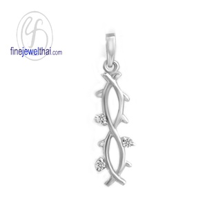 Finejewelthai-จี้-จี้เพชร-เพชรสังเคราะห์-จี้เงินแท้-Diamond-CZ-Silver-Pendant-P1160cz00 (สามารถเลือกสีตัวเรือนได้)