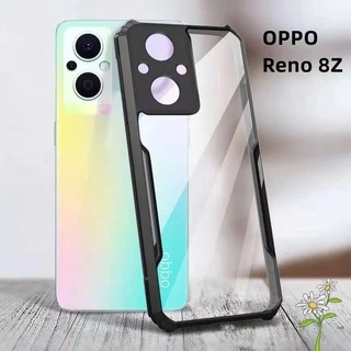 Reno 8ตรงรุ่น(พร้อมส่งในไทย)เคสกันกระแทกขอบสีหลังใสOPPO Reno9/Reno9 Pro/Reno8Z 5G/Reno8 5G/Reno8Pro 5G