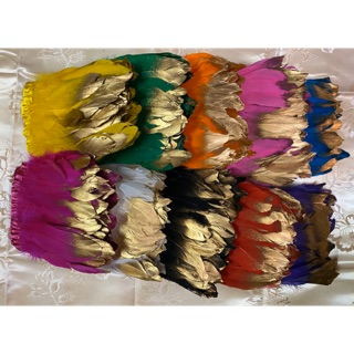 ขนเป็ด ปลายทอง หนึ่งพับยาว 2 เมตร มี 10สี