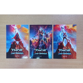 โปสการ์ด ธอร์ ภาคล่าสุด ของแท้ ครบชุด 3 ใบ / Postcard THOR : LOVE and THUNDER ด้วยรักและอัสนี ของสะสม