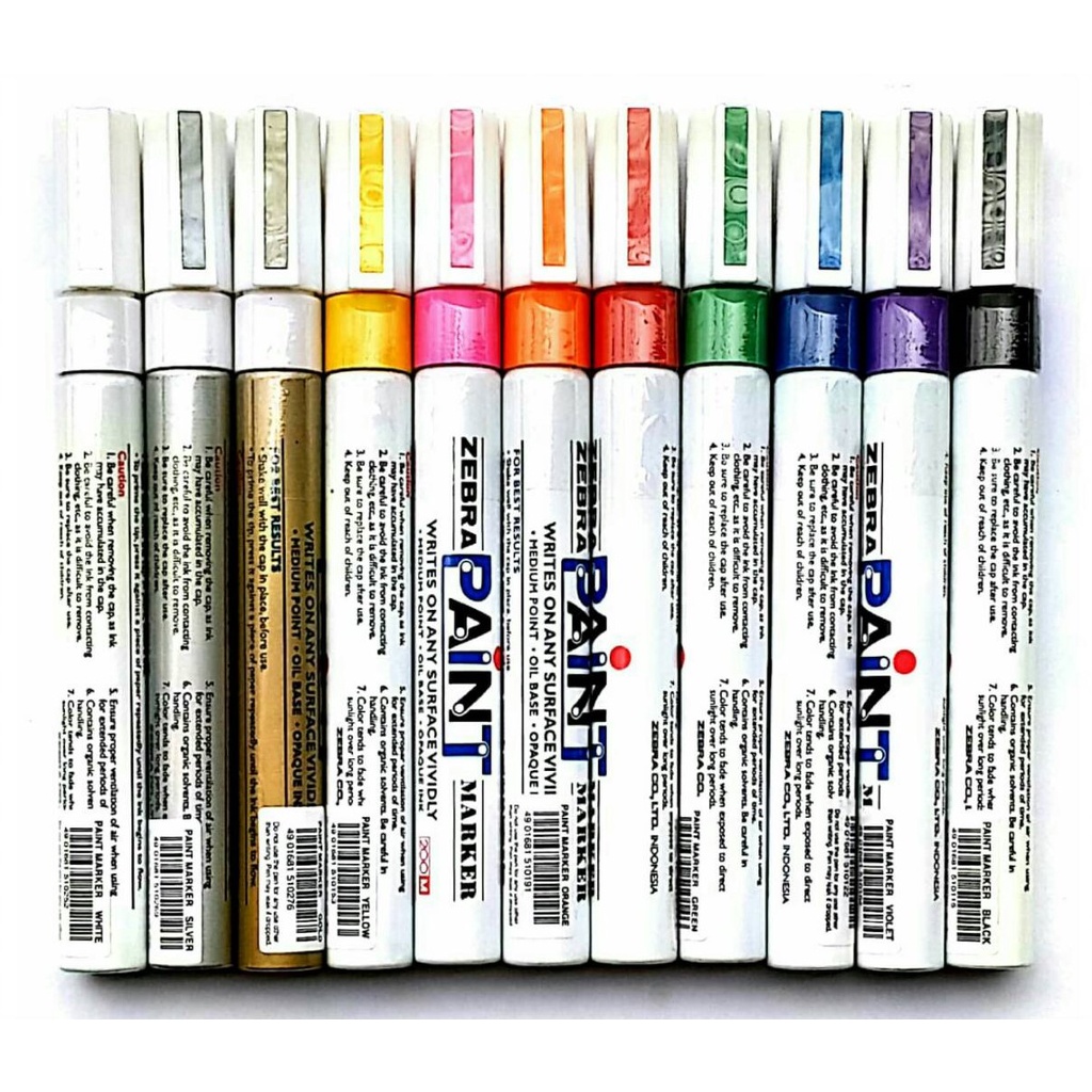 11 สี ปากกาสีน้ำมัน Zebra paint marker 2.0 มม.