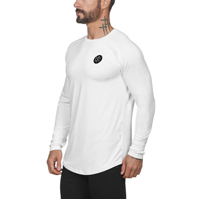 Men Luxury Long Sleeve Casual Slim Fit Stylish Graphic Tees Mesh Breathable Quick Dry Fit  Tshirtsdfsd2021 05Ux #4
