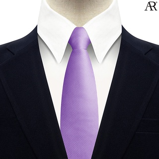 ANGELINO RUFOLO Necktie(NTM-พท.050) เนคไทผ้าไหมทออิตาลี่คุณภาพเยี่ยม ดีไซน์ Dumbbell สีม่วง