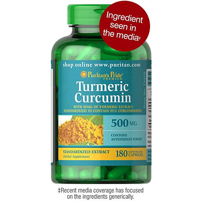 Puritan's Pride Turmeric Curcumin 500 Mg-180 Capsules | Shopee Thailand