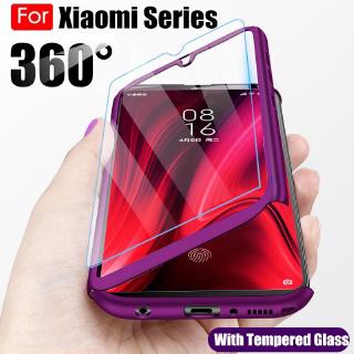 xiaomi redmi note 9s 8 7 pro max 8a 7a 360 เคสโทรศัพท์มือถือพร้อมกระจก